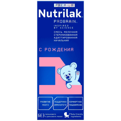 Смесь молочная Nutrilak Премиум 1 стерилизованная 0.2 л с 0 месяцев Nutrilak 1